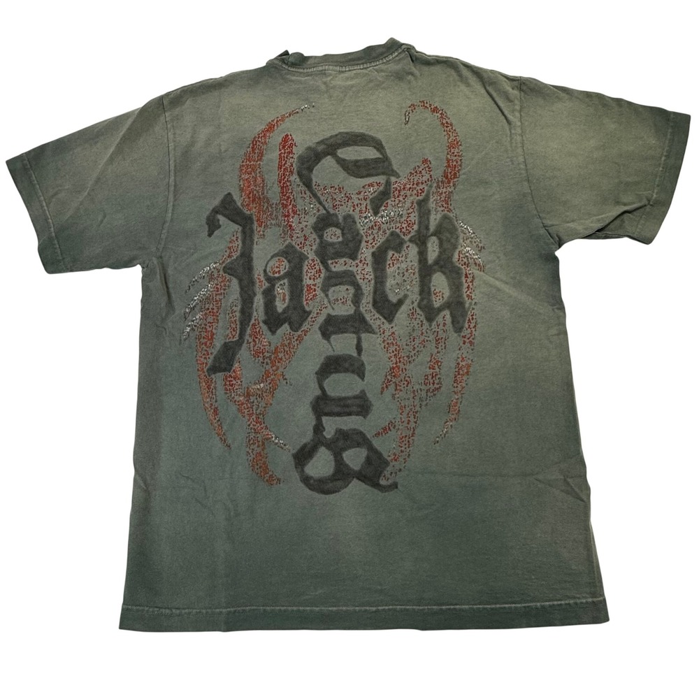 Travis Scott Cactus Jack Vegas Tee Washed Green Graphic T-Shirt Medium ETCJ-SS06